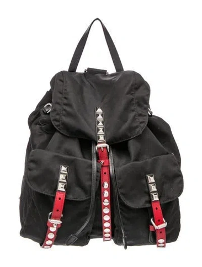 Pre-owned Prada Tessuto Nylon Backpack In Black