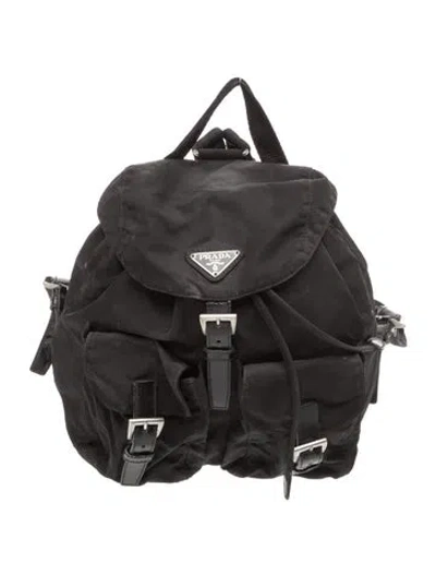 Pre-owned Prada Tessuto Nylon Backpack In Black