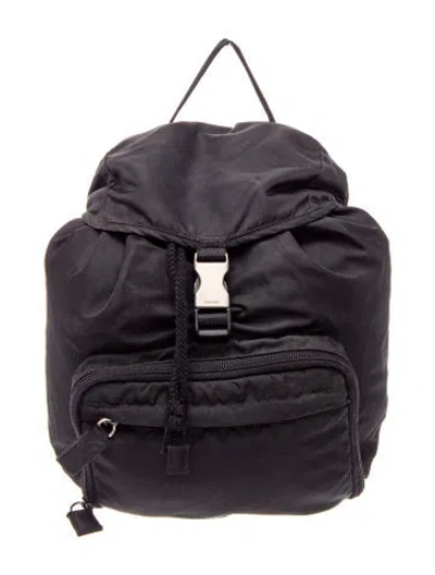 Pre-owned Prada Tessuto Nylon Backpack In Black