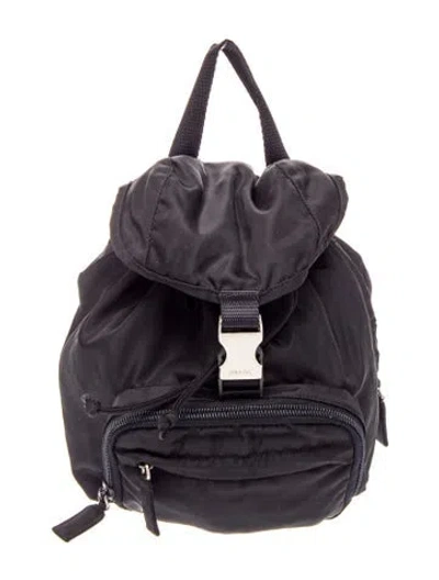 Pre-owned Prada Tessuto Nylon Backpack In Black