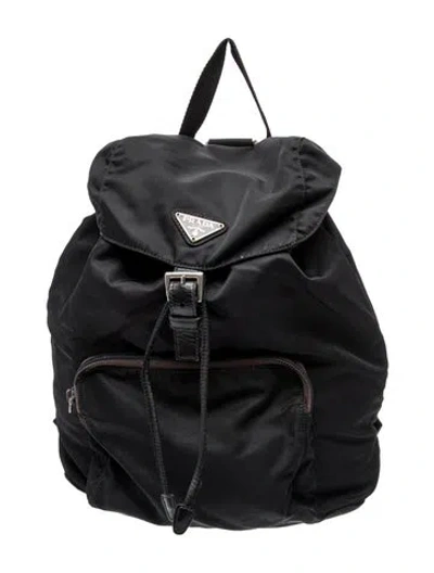 Pre-owned Prada Tessuto Nylon Backpack In Black