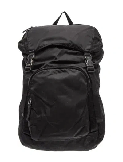 Pre-owned Prada Tessuto Nylon Backpack In Black