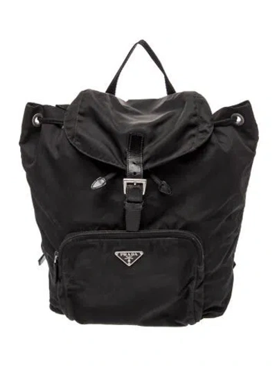 Pre-owned Prada Tessuto Nylon Backpack In Black/grey