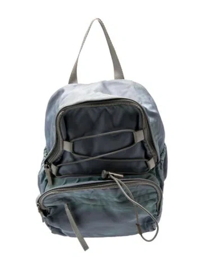 Pre-owned Prada Tessuto Nylon Backpack In Blue