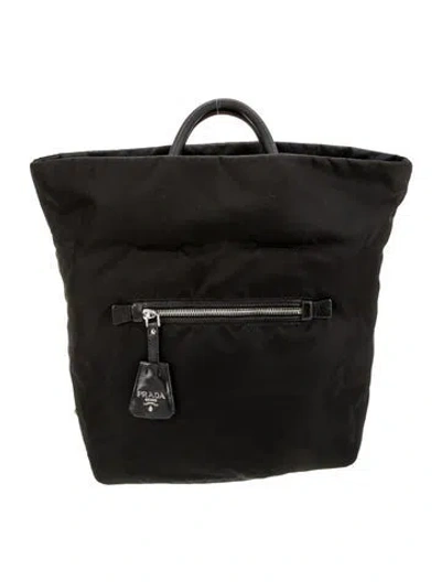 Pre-owned Prada Tessuto Nylon Backpack In Blue