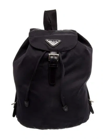 Pre-owned Prada Tessuto Nylon Backpack In Blue