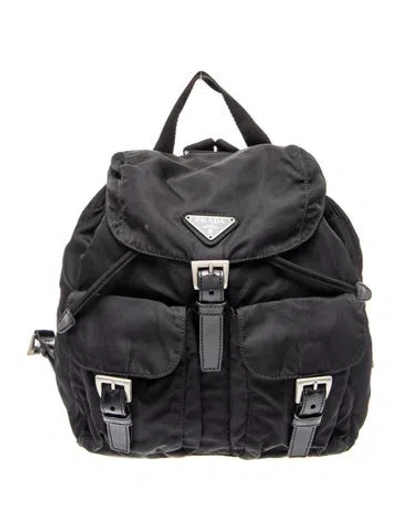 Pre-owned Prada Tessuto Nylon Backpack In Blue