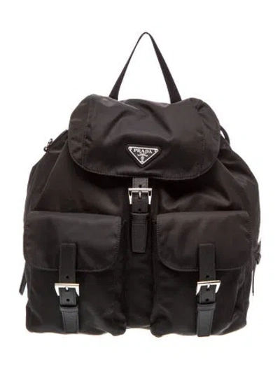 Pre-owned Prada Tessuto Nylon Backpack In Brown