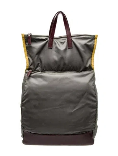 Pre-owned Prada Tessuto Nylon Backpack In Gray