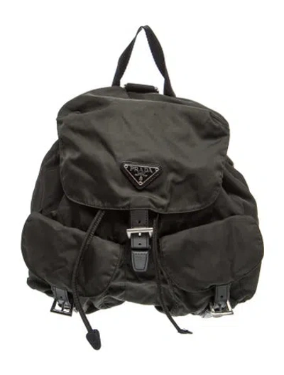 Pre-owned Prada Tessuto Nylon Backpack In Green