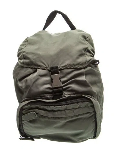 Pre-owned Prada Tessuto Nylon Backpack In Grey