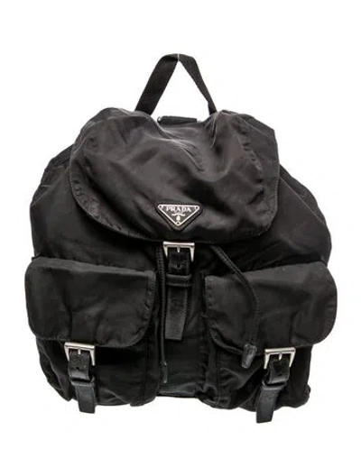 Pre-owned Prada Tessuto Nylon Backpack Medium In Black