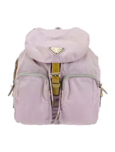 Pre-owned Prada Tessuto Nylon Backpack In Purple