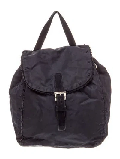 Pre-owned Prada Tessuto Nylon Backpack Small In Black