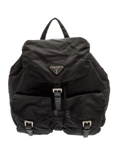 Pre-owned Prada Tessuto Nylon Backpack Vintage In Black