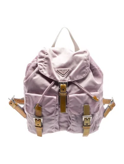 Pre-owned Prada Tessuto Nylon Backpack Vintage In Purple