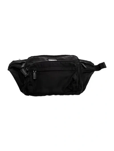 Pre-owned Prada Tessuto Nylon Belt Bag In Black