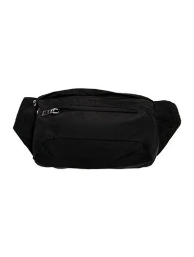 Pre-owned Prada Tessuto Nylon Belt Bag In Black