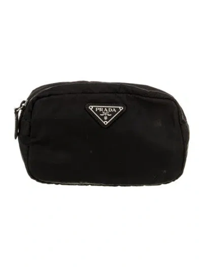 Pre-owned Prada Tessuto Nylon Belt Bag In Black