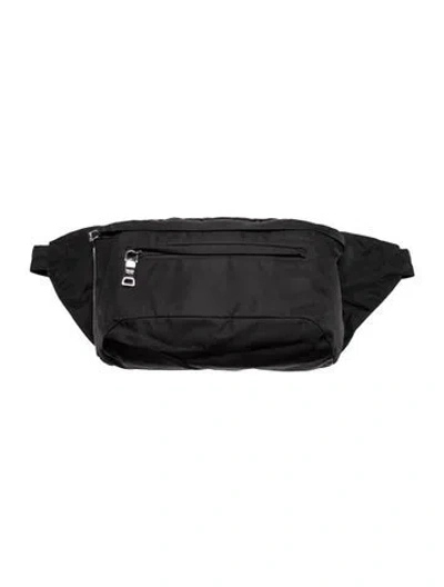 Pre-owned Prada Tessuto Nylon Belt Bag In Black