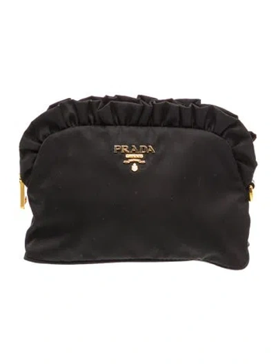Pre-owned Prada Tessuto Nylon Belt Bag In Black