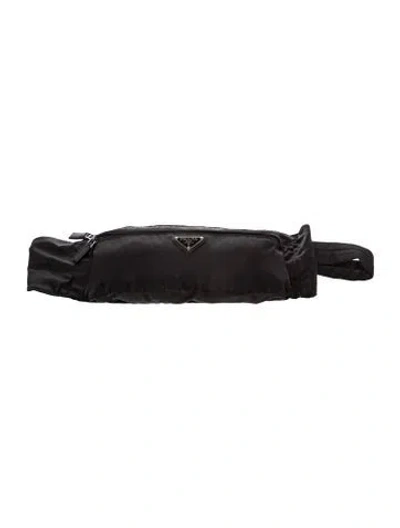 Pre-owned Prada Tessuto Nylon Belt Bag In Black
