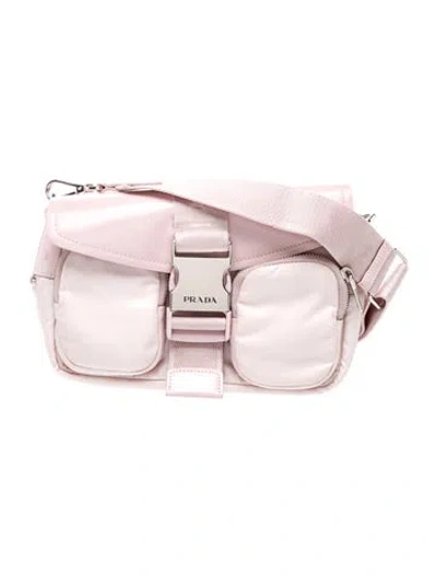 Pre-owned Prada Tessuto Nylon Belt Bag In Pink