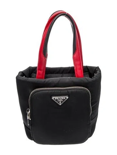 Pre-owned Prada Tessuto Nylon Cargo Pocket Small In Black