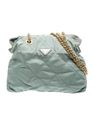 Pre-owned Prada Tessuto Nylon Catena In Blue