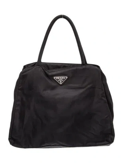 Pre-owned Prada Tessuto Nylon City Tote Vintage In Black