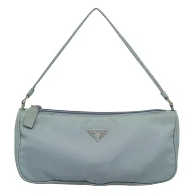 Pre-owned Prada Tessuto Nylon Clutch Bag () In Blue