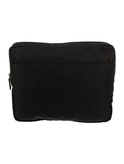 Pre-owned Prada Tessuto Nylon Clutch In Black