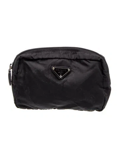 Pre-owned Prada Tessuto Nylon Clutch In Black