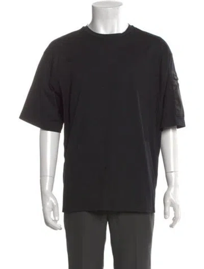 Pre-owned Prada Tessuto Nylon Crew Neck T-shirt In Black