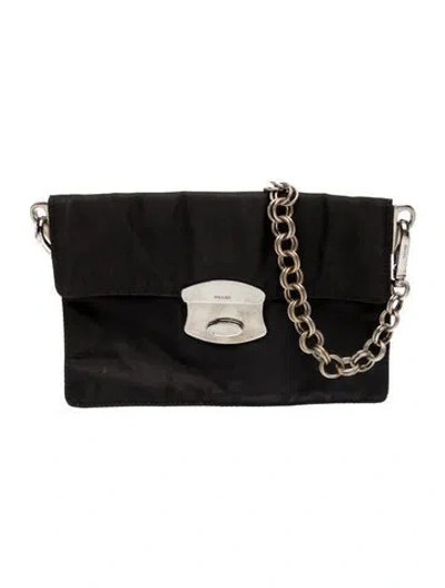 Pre-owned Prada Tessuto Nylon Crossbody Bag In Black