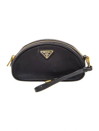 Pre-owned Prada Tessuto Nylon Crossbody Bag In Black