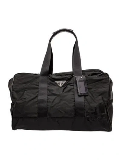 Pre-owned Prada Tessuto Nylon Diaper Bag In Black