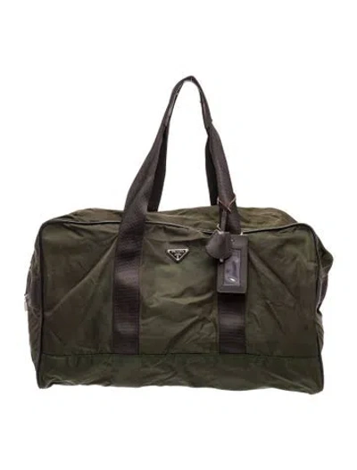 Pre-owned Prada Tessuto Nylon Diaper Bag Large In Black