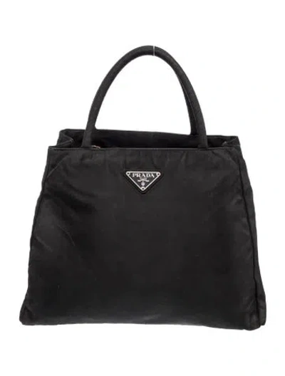 Pre-owned Prada Tessuto Nylon Garden City In Black