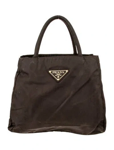 Pre-owned Prada Tessuto Nylon Garden City In Black