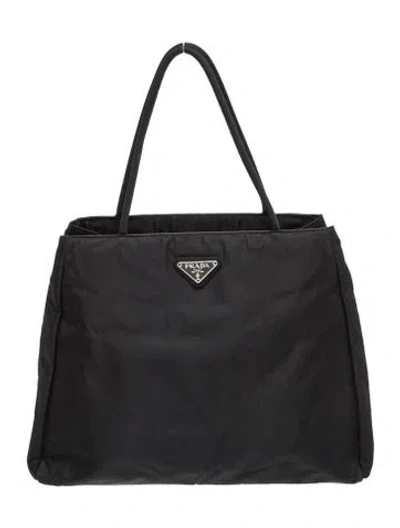 Pre-owned Prada Tessuto Nylon Garden City In Black
