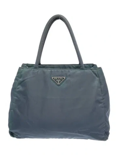 Pre-owned Prada Tessuto Nylon Garden City In Blue