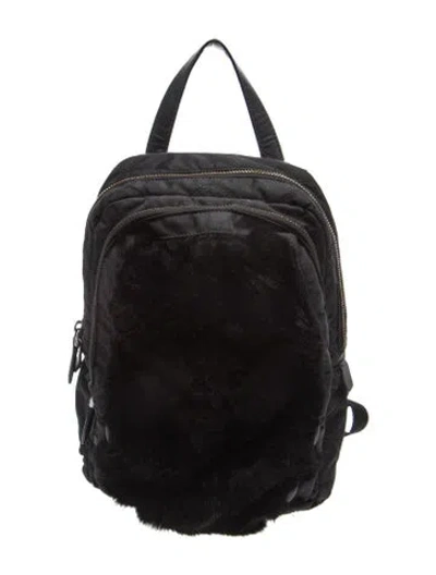 Pre-owned Prada Tessuto Nylon Impuntu Backpack In Black