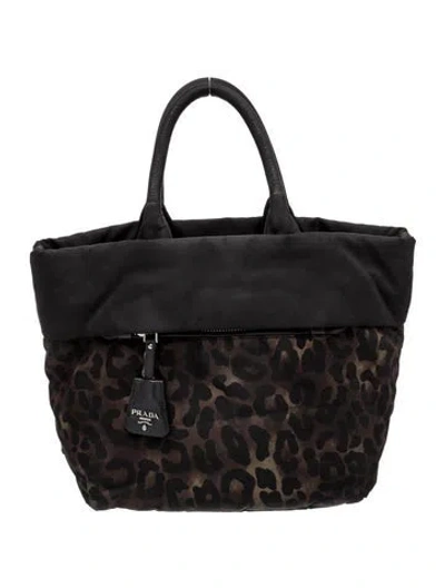 Pre-owned Prada Tessuto Nylon Messenger Bag In Black