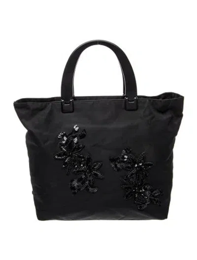 Pre-owned Prada Tessuto Nylon Nylon Handbag Medium In Black