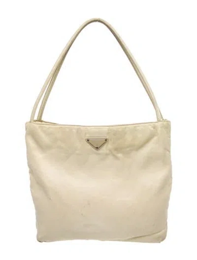 Pre-owned Prada Tessuto Nylon Nylon Handbag Small In Neutral