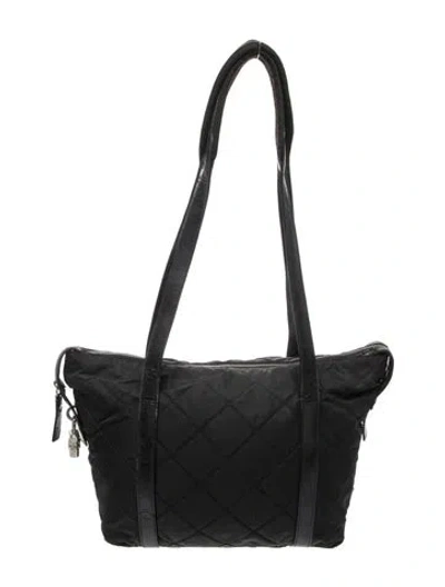 Pre-owned Prada Tessuto Nylon Nylon Tote Small In Black