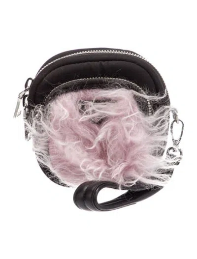 Pre-owned Prada Tessuto Nylon Pocket Wristlet In Black