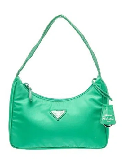 Pre-owned Prada Tessuto Nylon Re-edition 2000 In Green