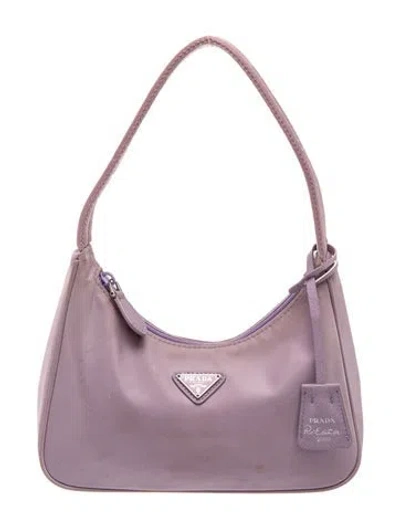 Pre-owned Prada Tessuto Nylon Re-edition 2000 Small In Purple